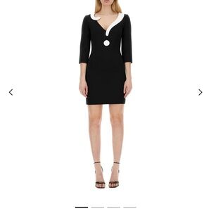 Moschino Black and White Mini Dress